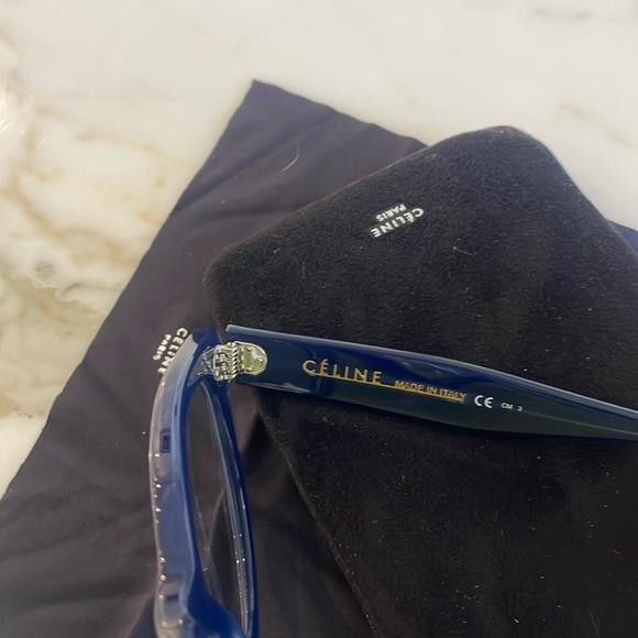 ⭐️Celine Translucent Blue Frames Glasses—Frame Only—GORGEOUS! Italy—Like New! - Picture 4 of 8